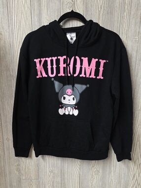Sanrio Black Kuromi Graphic Pullover Hoodie Sweatshirt Womens Size Medium
